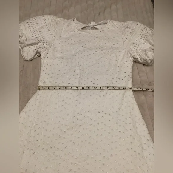 Free People Apricot Rose Mini Dress. Eyelet dress - Picture 13 of 14